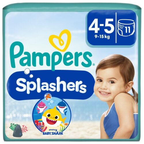 Pampers Splashers Baby Shark™ Úszópelenka 9-15kg Maxi 4-5 (11db)