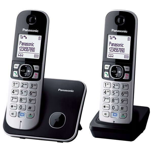Panasonic KX-TG6812 DECT telefon Hívóazonosító Fekete