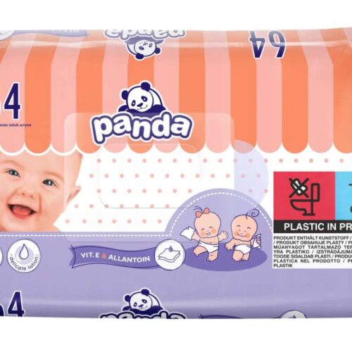 Panda Törlőkendő E-vitaminnal 64db