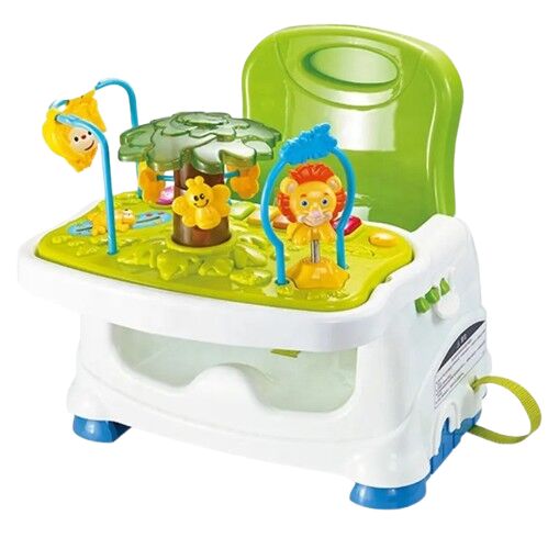 Pepita 3in1 székmagasító Etető- és játszószék - fehér-zöld