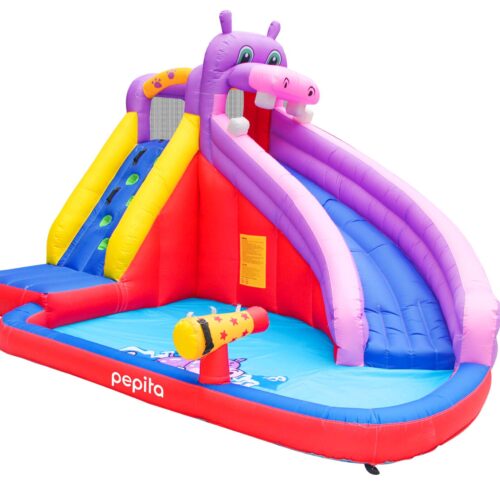 Pepita Hippo vizes Ugrálóvár 400x300x265cm csúszdával