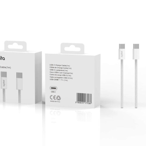 Pepita iPhone 15 Töltőkábel 35W USB-C/USB-C 1m - fehér