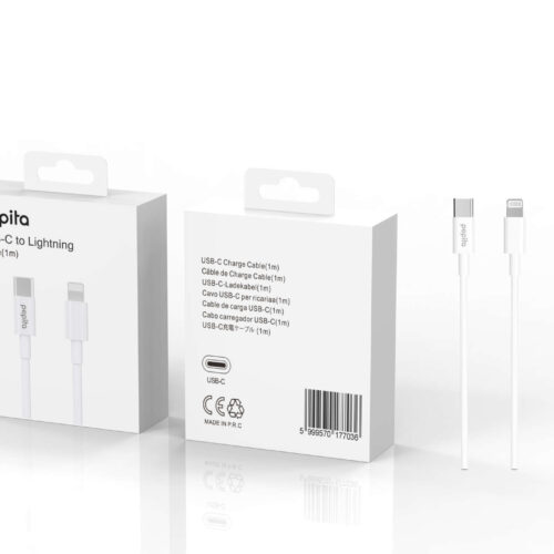 Pepita iPhone Töltőkábel 20W USB-C/Lightning 1m - fehér