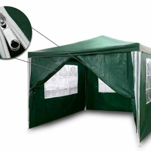 Pepita kerti Pavilon 4 oldalfallal 3x3m - zöld