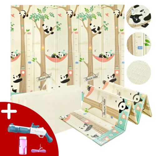 Pepita kétoldalas összehajtható Játszószőnyeg 180x200cm - Panda é...