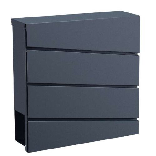 Pepita modern horganyzott acél Postaláda - antracit