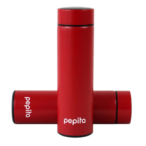 Pepita SMART Termosz LCD hőmérséklet kijelzővel 500ml - piros