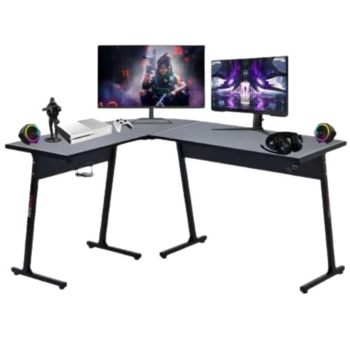 Pepita Xtreme Gamer sarokasztal 112x147cm - fekete-szürke