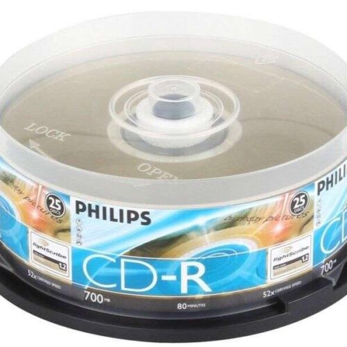 Philips CD-R 80 52x 25db/henger nyomtatható CPHPC25