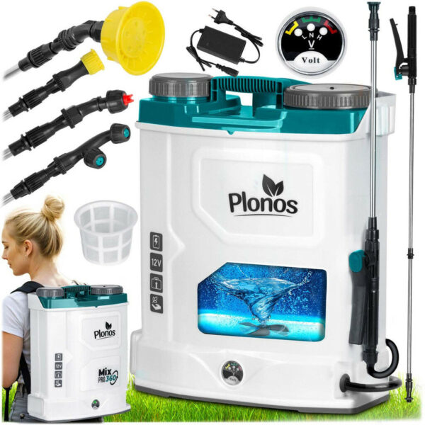 Plonos PL-603 akkumulátoros Permetező keverő funkcióval 16L - Fehér