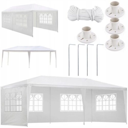 Plonos XL kerti Pavilon 4 oldallal 3x6m - fehér