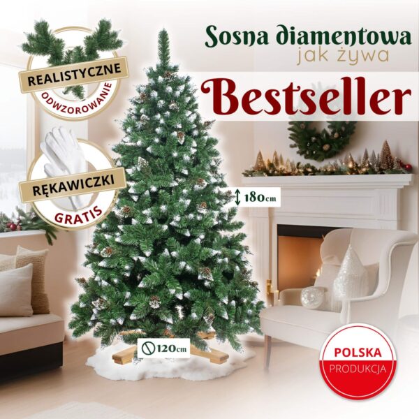 Prémium ROYAL TREES karácsonyfa gyémánt borovi fenyő 180 cm