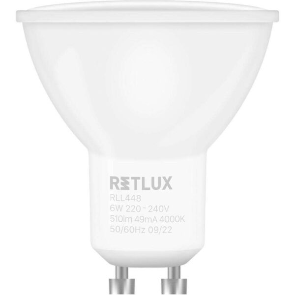Retlux LED Spotlámpa GU10 - 6W - 3 Fokozatú Dimmelés