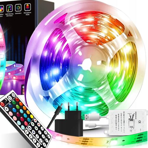 Retoo RGB LED szalag távirányítóval 5m