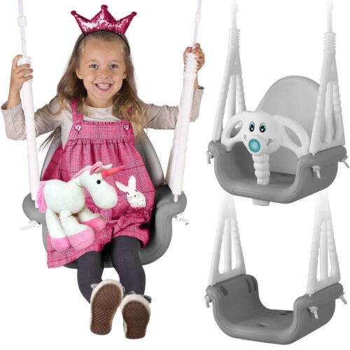 RicoKids 3in1 elefántos Gyerekhinta leesésgátlóval és háttámlával...