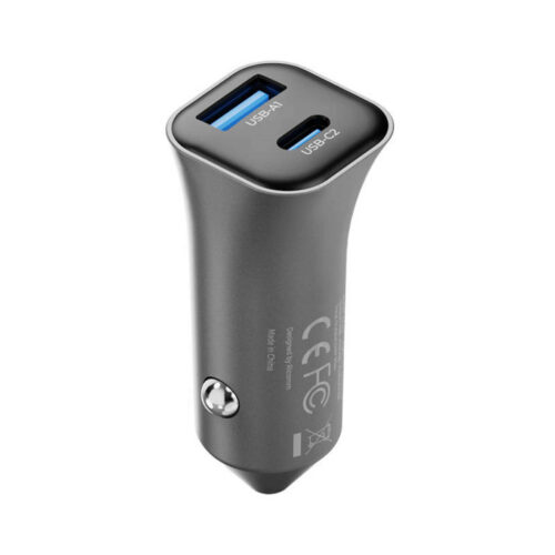 Ricomm RA381 Autós Töltő - 38W Gyors Töltési Porttal (USB-C & USB-A)