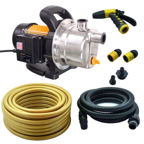 Riwall PRO REJP 1000 INOX SET Kerti szivattyú szett 1000 W