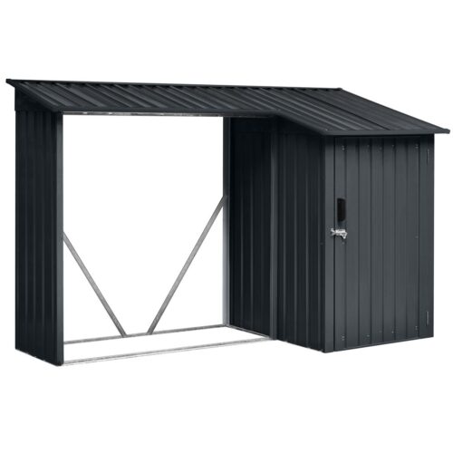 Riwall PRO RMWS 3x9 Anthracite tűzifatároló fészerrel 2