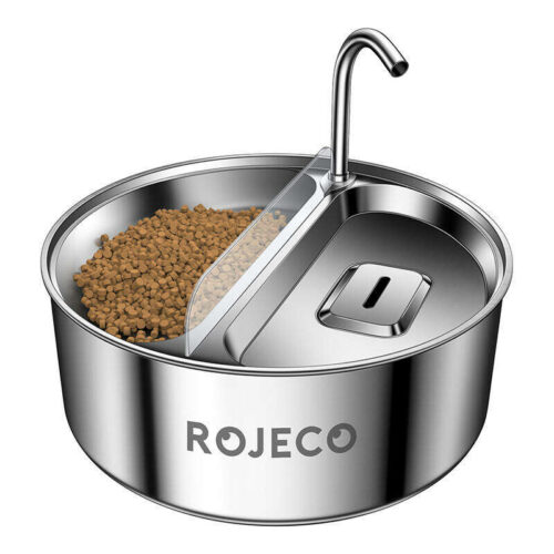 Rozsdamentes acél kisállat szökőkút és adagoló 2 az 1-ben 3