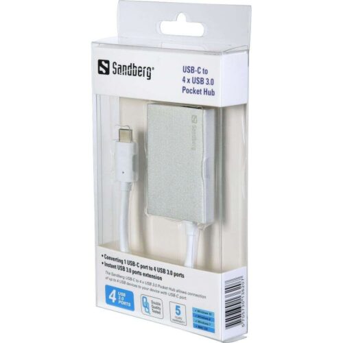 Sandberg 136-20 USB-C - 4x USB 3.0 Hub (136-20)