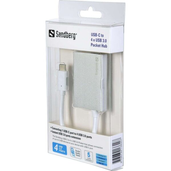 Sandberg 136-20 USB-C - 4x USB 3.0 Hub (136-20)