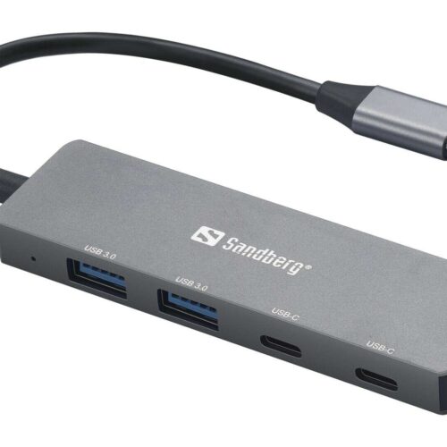 Sandberg USB-C to 2xUSB-A and 2xUSB-C Hub Silver 136-50