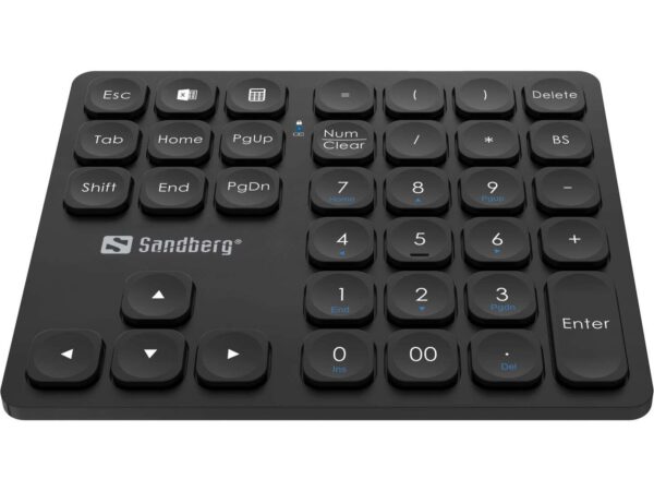 Sandberg Vezetéknélküli Numerikus Billentyűzet Pro Fekete 630-09