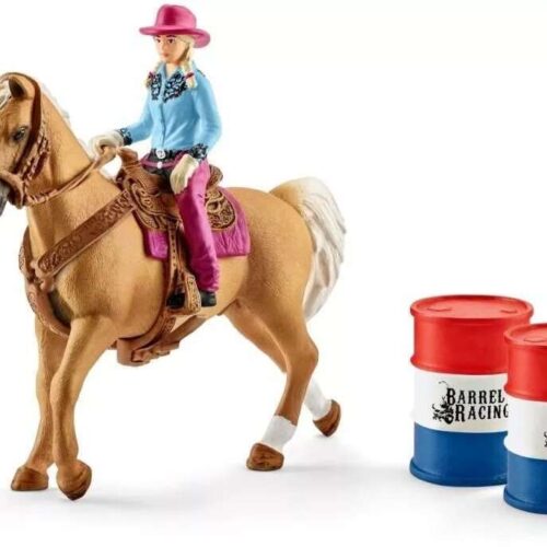 Schleich Farm World Hordóverseny Cowgirllel