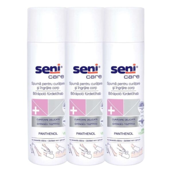 Seni Care bőrápoló Tisztítóhab 3x500ml