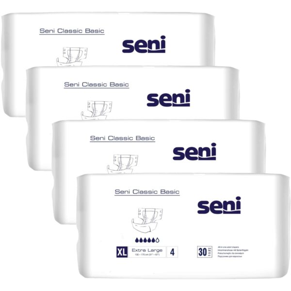 Seni Classic Basic Extra Large 4 Felnőtt pelenka 130-170cm (4x30db)