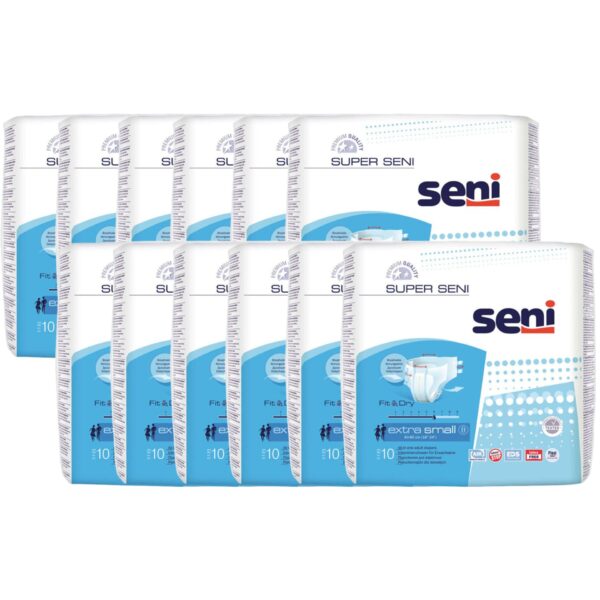 Seni Super Extra Small 0 Felnőtt pelenka 40-60cm (12x10db)