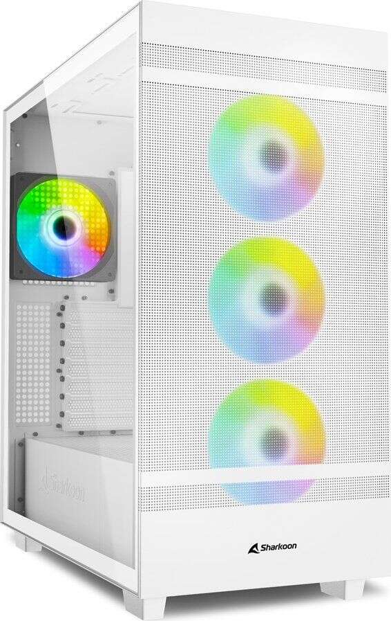 Sharkoon Rebel C50 RGB Edzett Glass Fehér 4044951038251