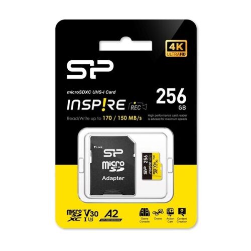 Silicon Power MicroSD kártya - 256GB microSDXC UHS-I U3