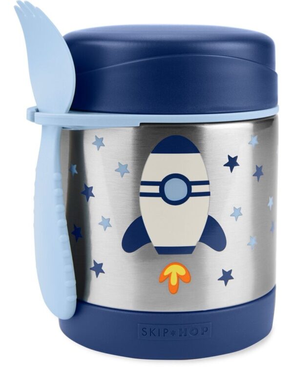 SKIP HOP Spark Style Ételtermosz kanál/villával Rakéta 325 ml