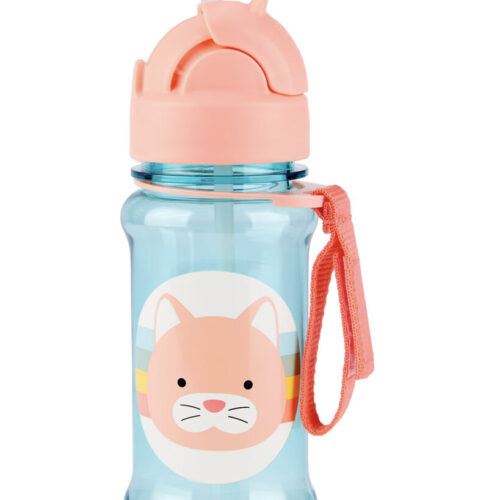 Skip Hop Zoo Cica Szívószálas Palack - 355ml