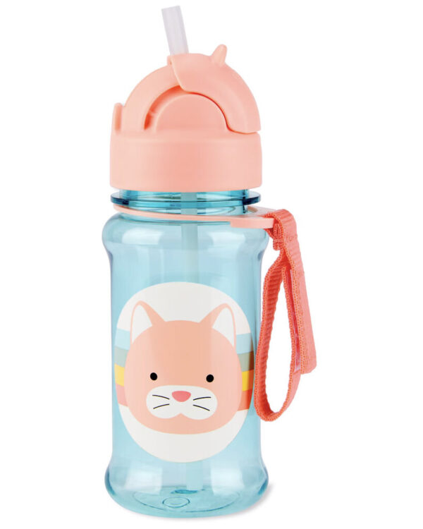 Skip Hop Zoo Cica Szívószálas Palack - 355ml