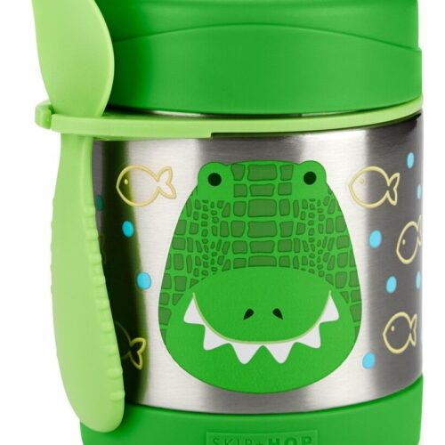 SKIP HOP Zoo Ételtermosz kanál/villával Krokodil 325 ml