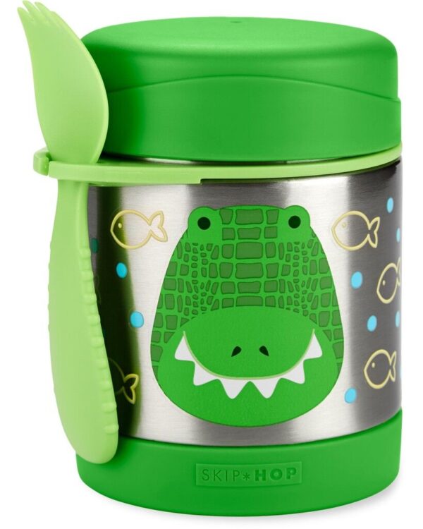 SKIP HOP Zoo Ételtermosz kanál/villával Krokodil 325 ml