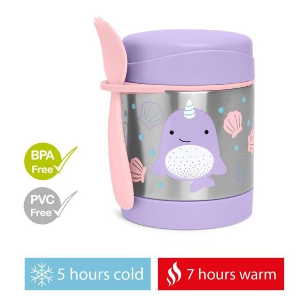 SKIP HOP Zoo Ételtermosz kanál/villával Narvál 325 ml