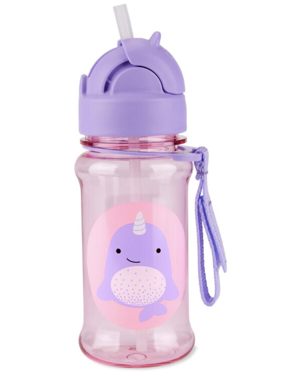 Skip Hop Zoo Narvál Szívószálas Palack - 355ml