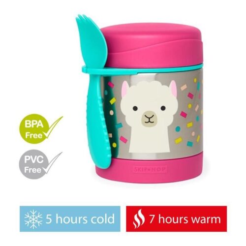 SKIP HOP Zoo Termosz ételhez kanállal/villával Lama 325 ml