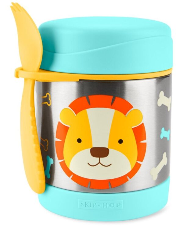 SKIP HOP Zoo Termosz ételhez kanállal/villával Oroszlán 325 ml