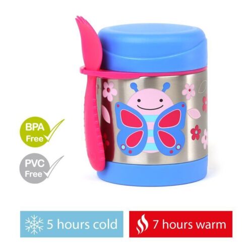 SKIP HOP Zoo Termosz ételhez kanállal/villával Pillangó 325 ml