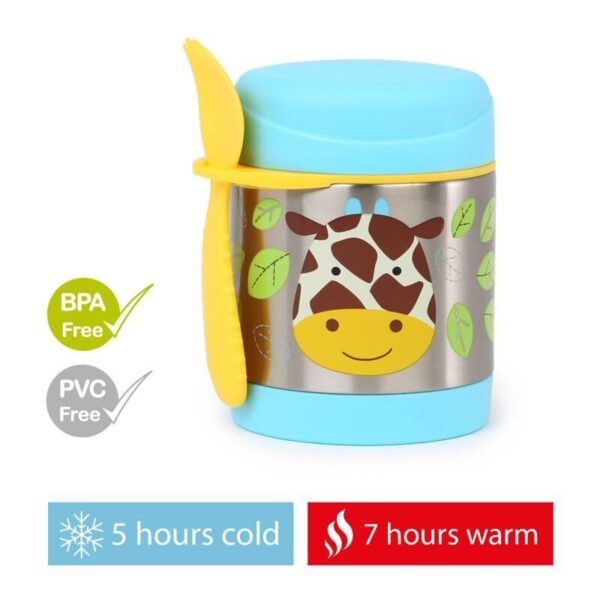 SKIP HOP Zoo Termosz ételhez kanállal/villával Zsiráf 325 ml