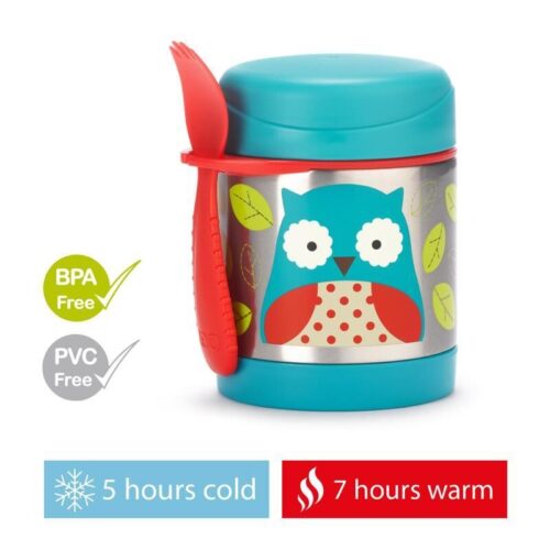 SKIP HOP Zoo Termosz ételtartó kanállal/villával Bagoly 325 ml