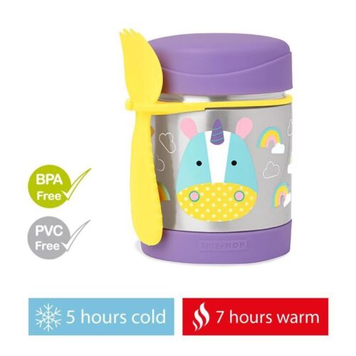 SKIP HOP Zoo Termosz ételtartó kanállal/villával Egyszarvú 325 ml