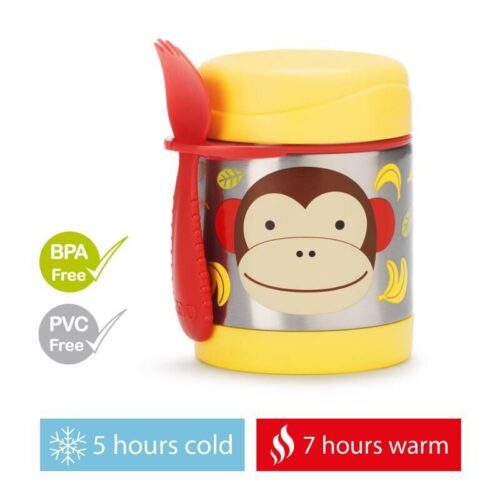 SKIP HOP Zoo Termosz ételtartó kanál/villával Majom 325 ml