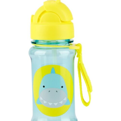 SKIP HOP Zoo Tritán Palack szívószállal 355ml Cápa 12m+
