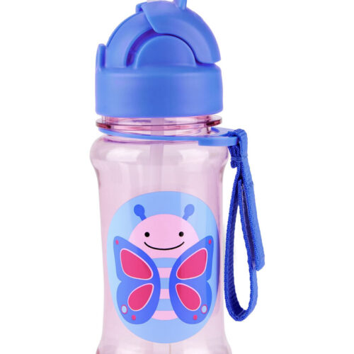 SKIP HOP Zoo Tritán Palack szívószállal 355ml Pillangó 12hó+