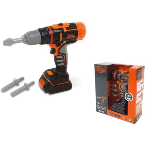 Smoby Black & Decker elektromos játék Fúrógép - fekete-narancs